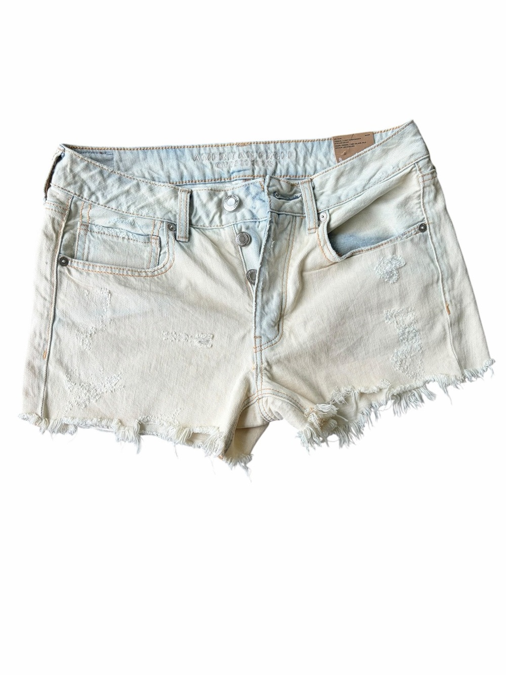 NWT American Eagle Tomgirl Light Super Bleach Distressed Cut-Off Shorts